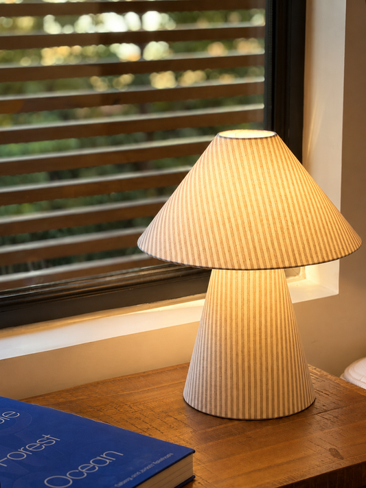 Lámpara campana - Rayas Beige