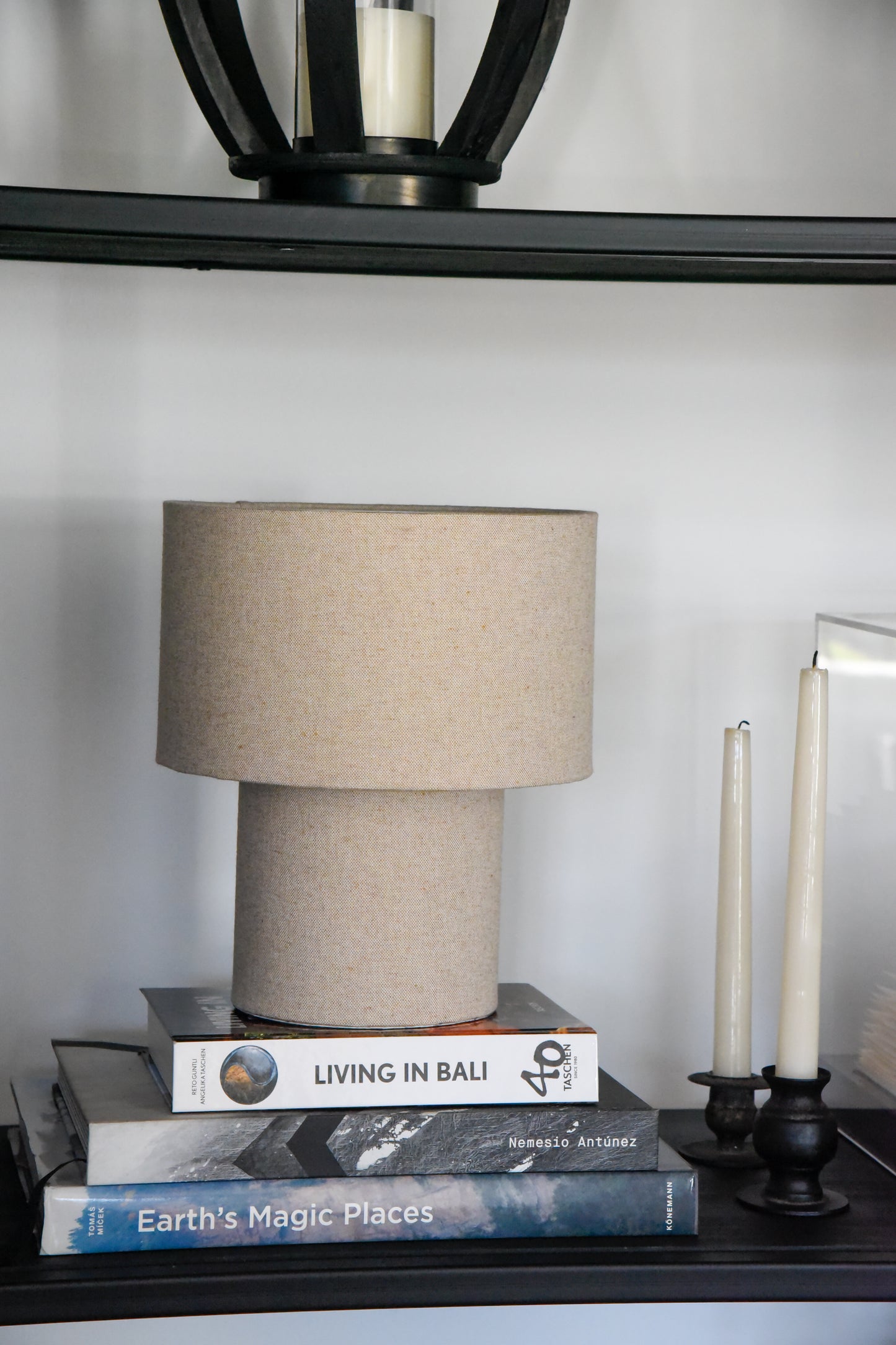 Lámpara cilíndrica pequeña - Beige