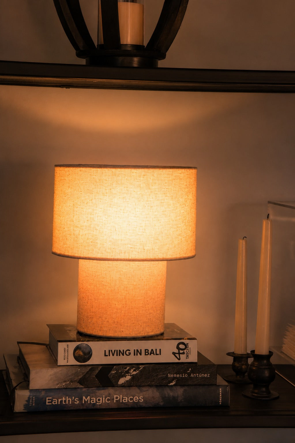 Lámpara cilíndrica pequeña - Beige