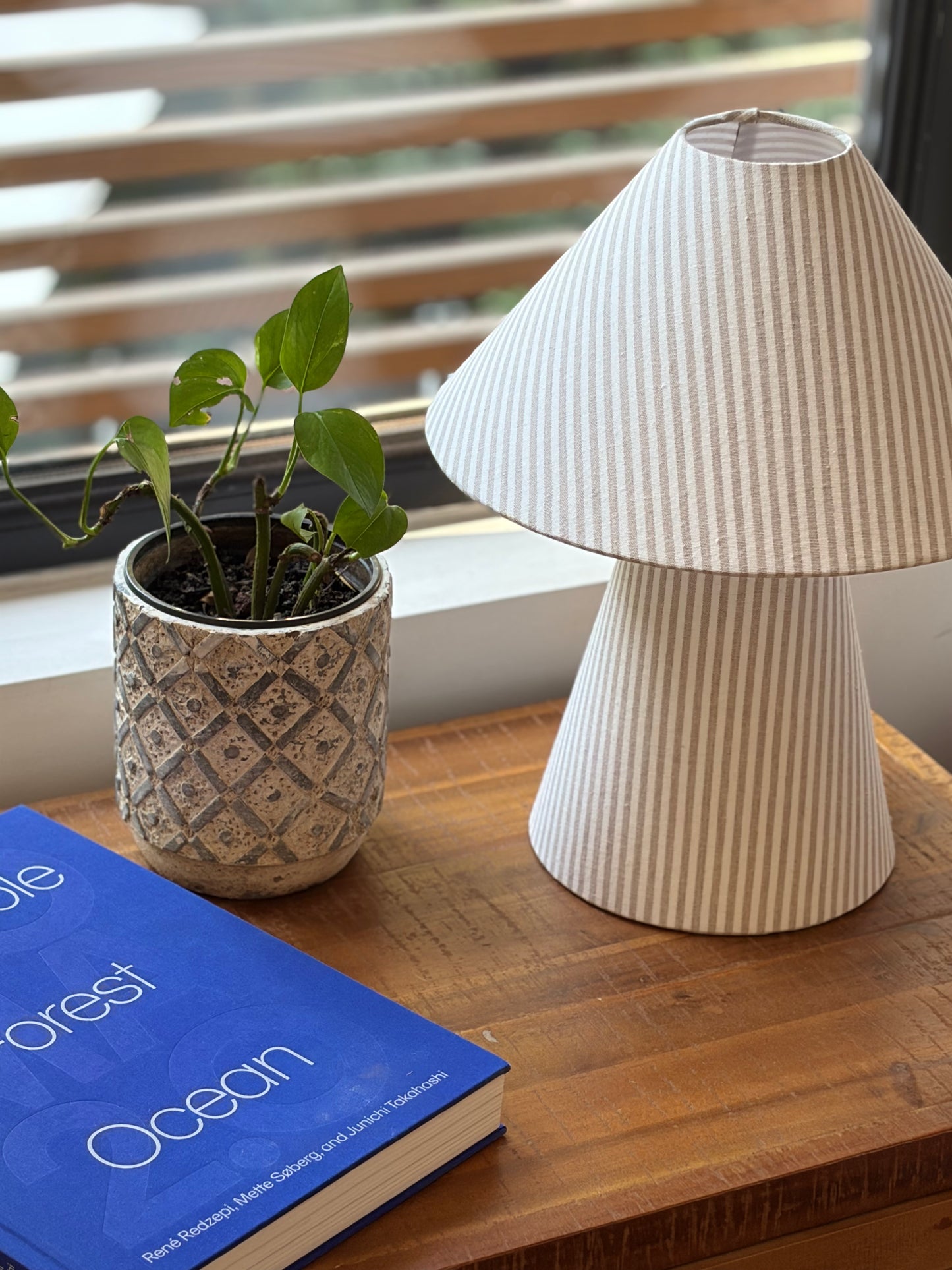 Lámpara campana - Rayas Beige